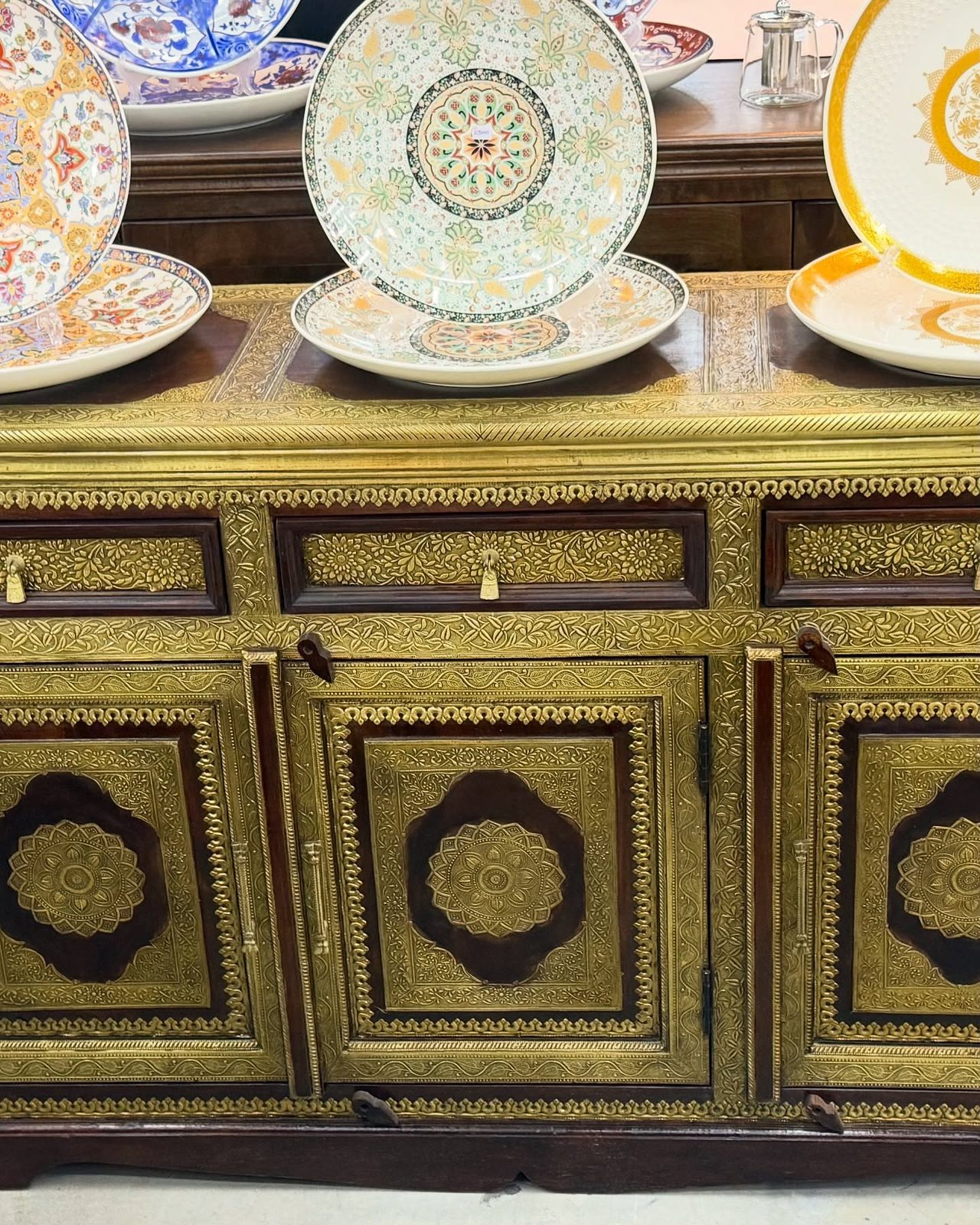 Brass-clad statement sideboard